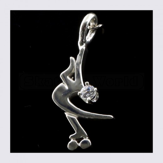 Anhänger Himmelspirouette Rollschuh mit Zirkonia