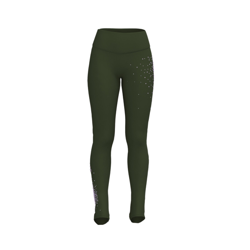 Sagester Thermo-Leggings 417 mit Strass forest green
