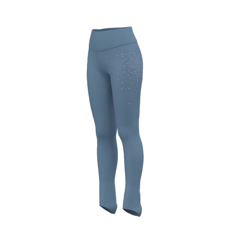 Sagester Thermo-Leggings 417 mit Strass steel blue