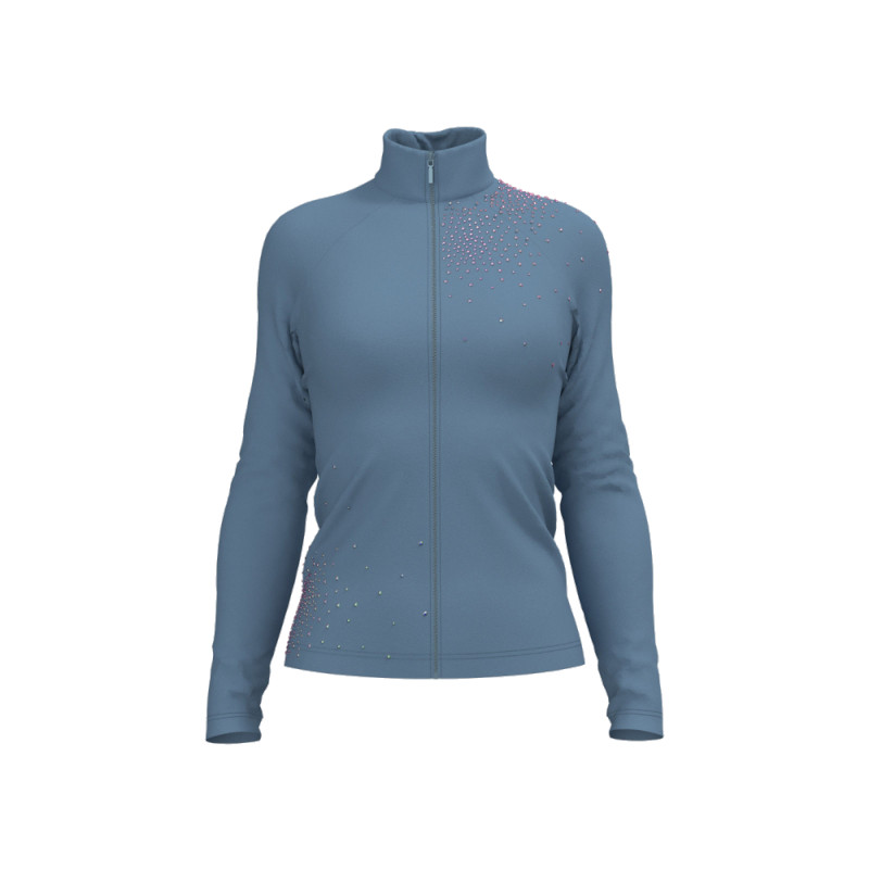 Sagester Thermo-Jacke 289 mit Strass steel blue