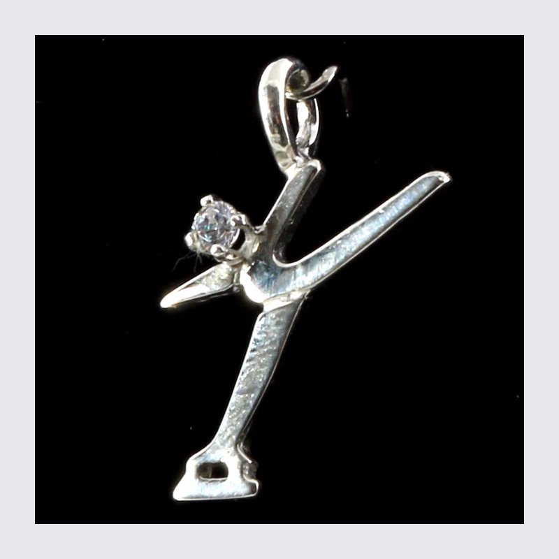 Anhänger Waage Schlittschuh mit Zirkonia