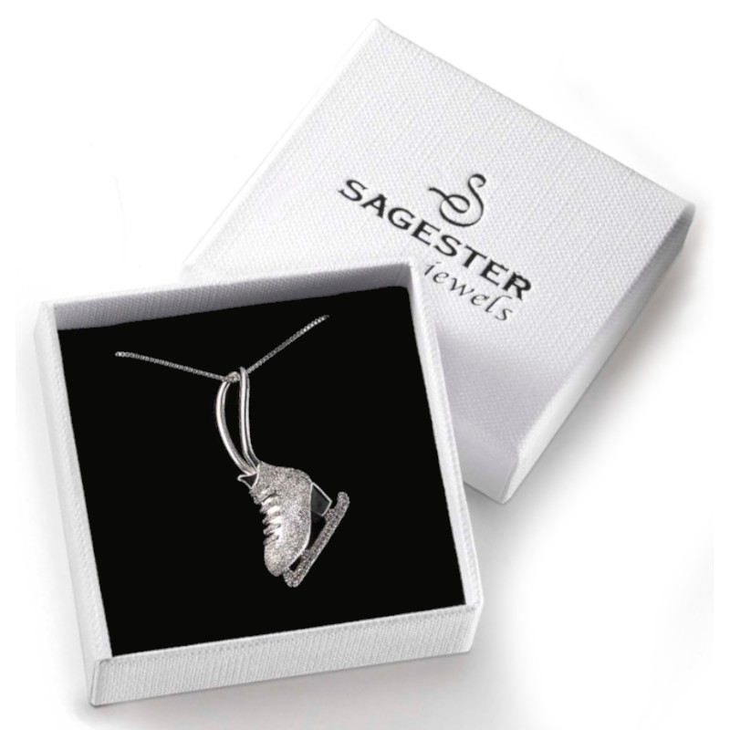 Sagester Schmuckanhänger Schlittschuh silber