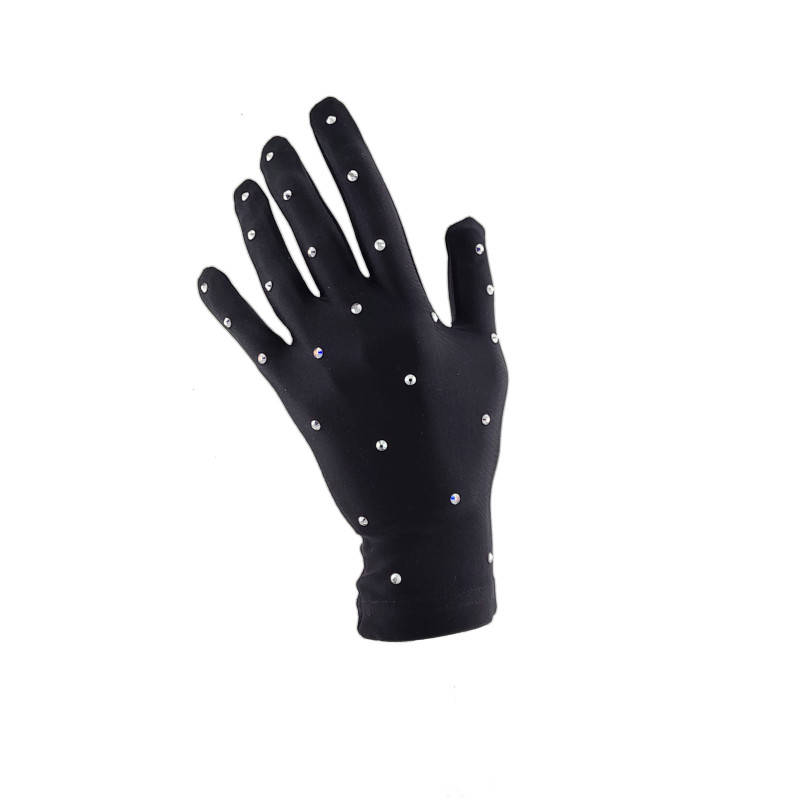 Sagester Handschuhe mit Strass schwarz