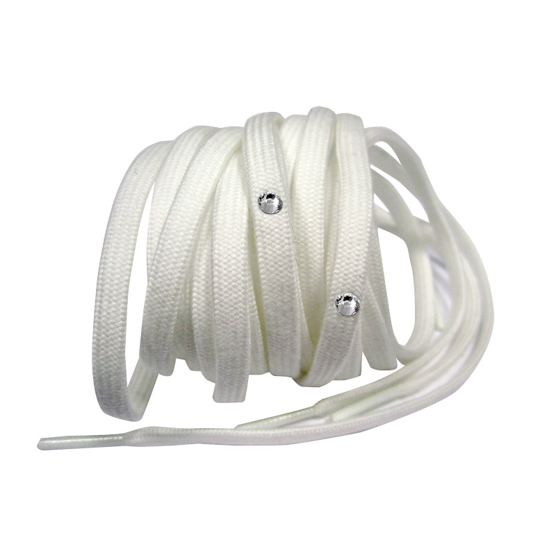 Edea Schnürsenkel mit Straß weiß