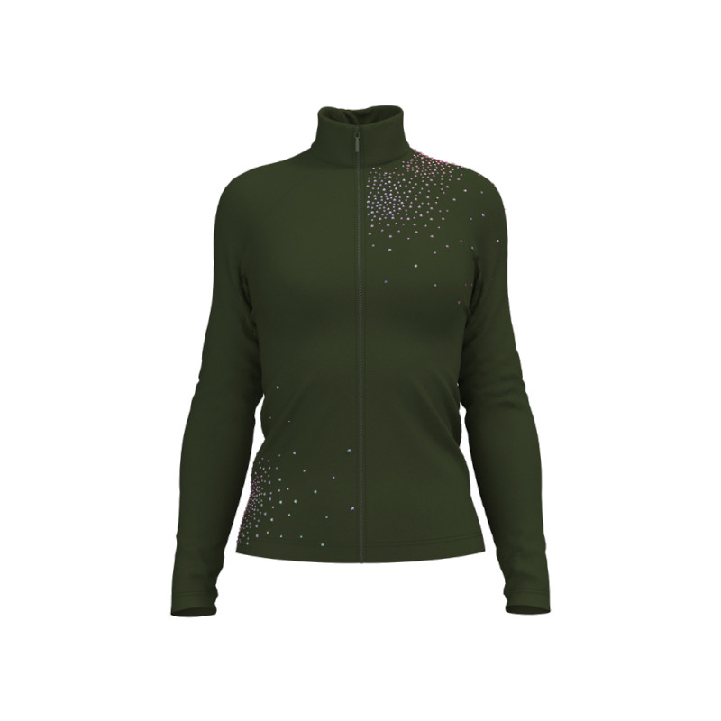 Sagester Thermo-Jacke 289 mit Strass forest green